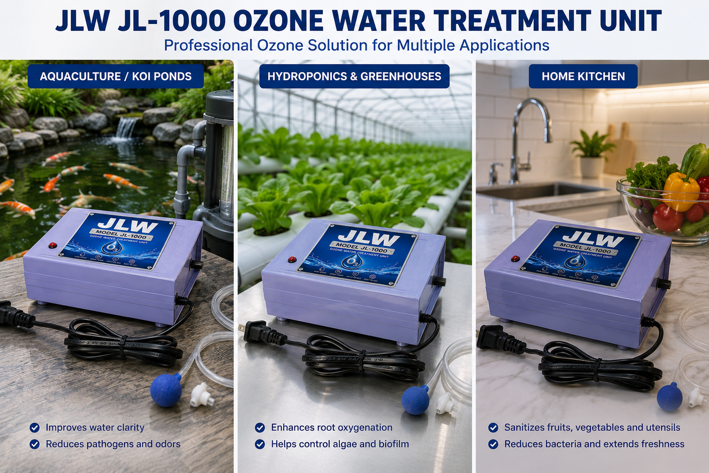 JL1000 Ozone Generator for Water Purification | Home & Industrial Use