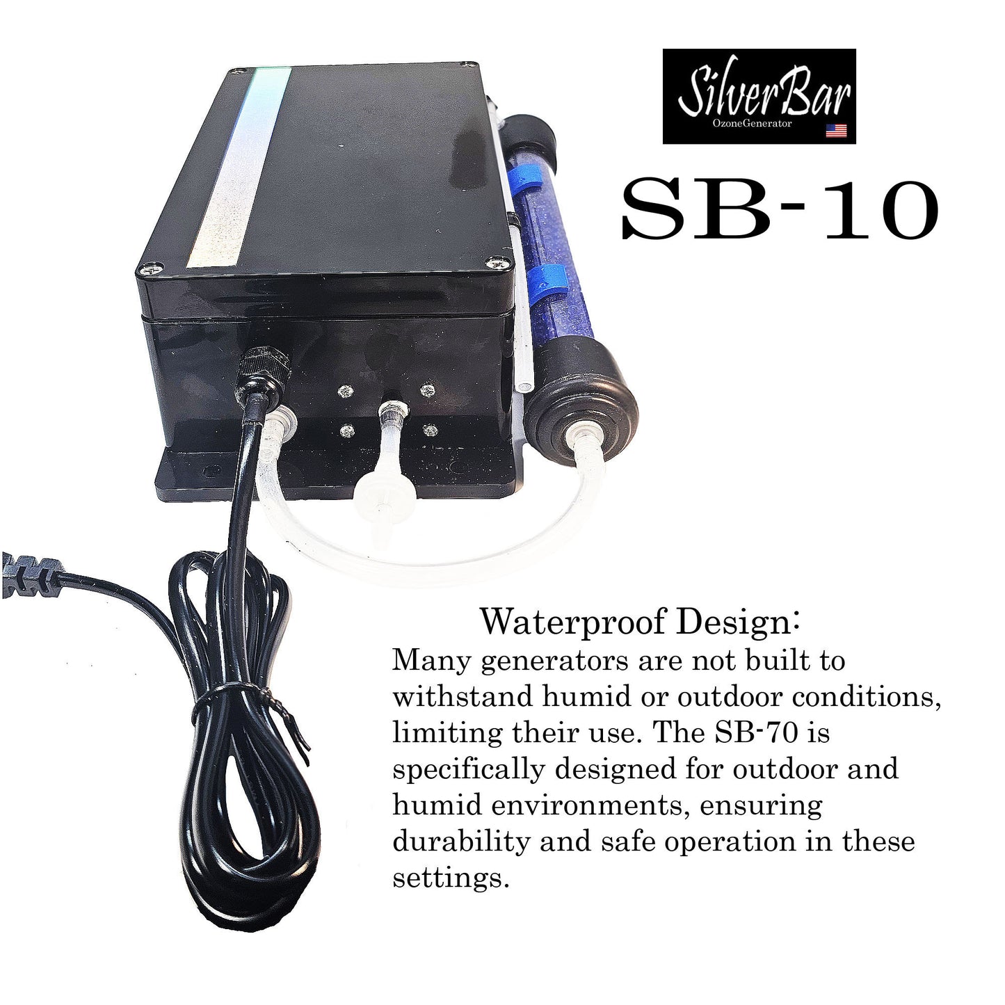 Ozone Generator SBW-10 – 2500 mg/h Dry Air, Waterproof for Water Purification