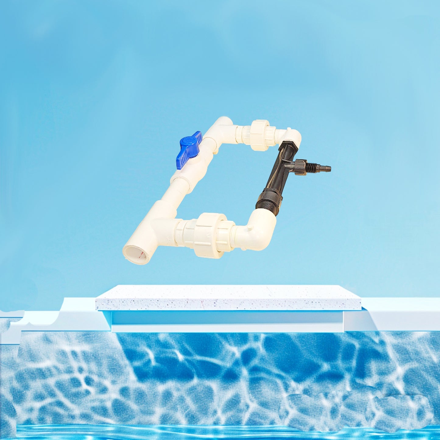 Fertilizer Injection System with Venturi and PVC Manifold (1/2", 3/4", 1") with Regulating Valve, Filter and Silicone Tube – Fertilizer Injector