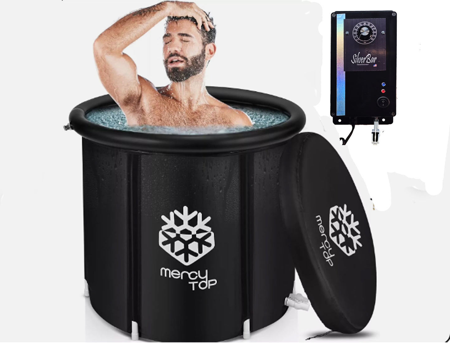 Cold immersion Ozone Generator for Cold Plunge Tub Ice Bath, PRO Timer 0-60 min. USA.