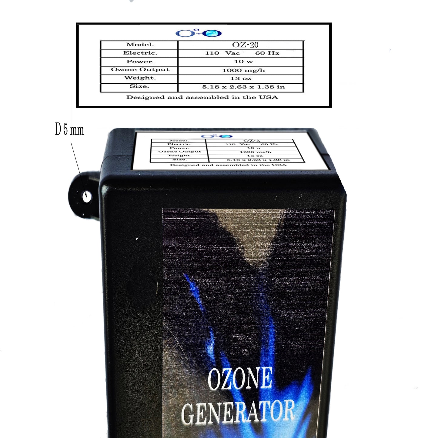 OZ-2 Cold Plunge Ozone Generator | 1000 mg/h | 110V & 220V