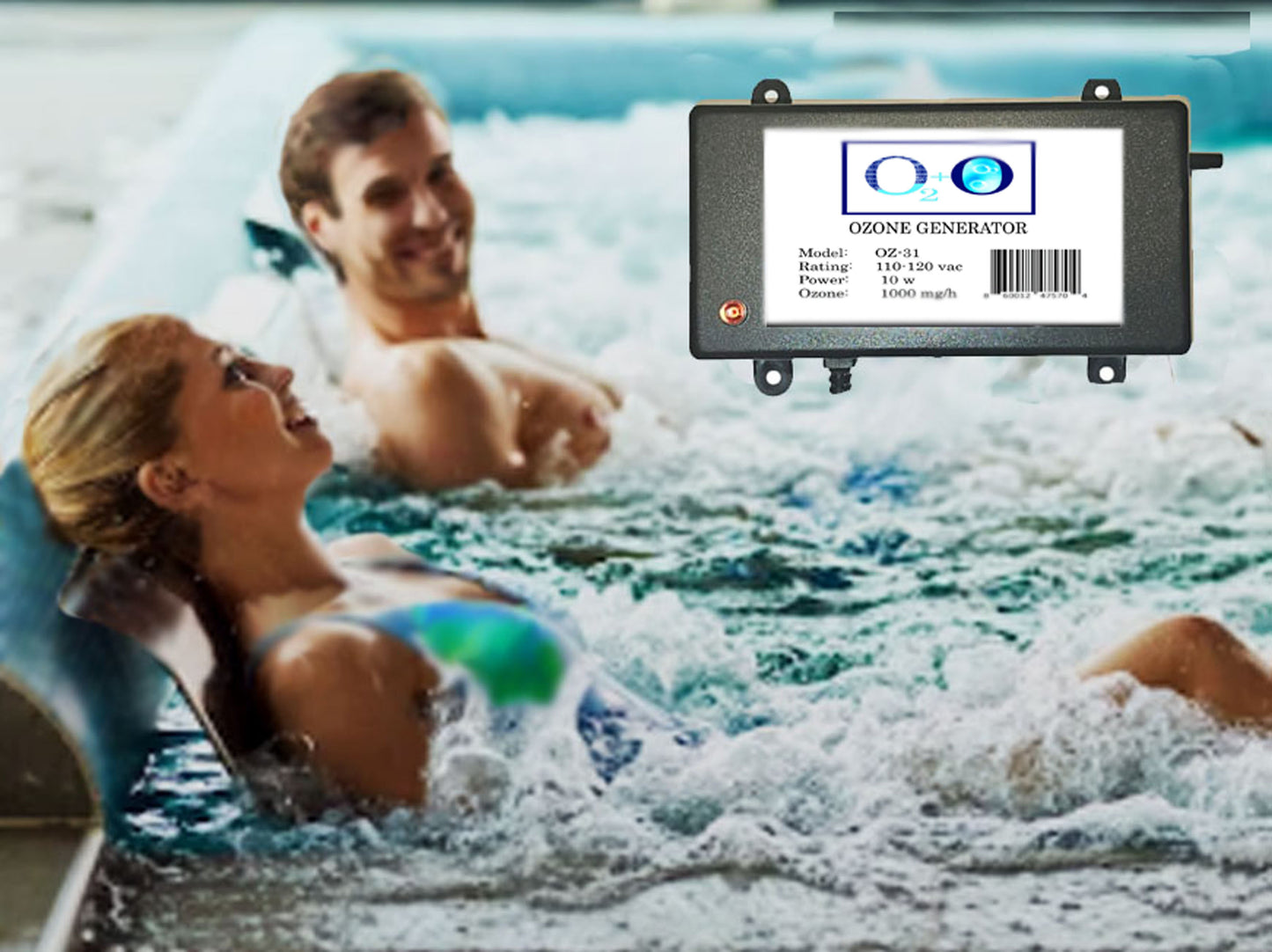 OZ-31 Compact OZONO GENERATOR for Cold Plunge or Hot Tub (SPA Ozone Generator) 1000mg/h