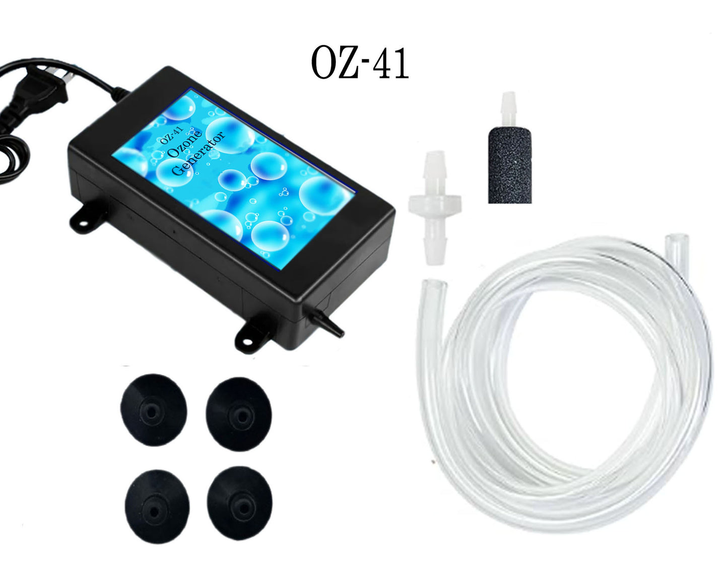 Ozone Generator for Aquariums with 4 Suction Cups 1'' Water Purifier.1000mg/h