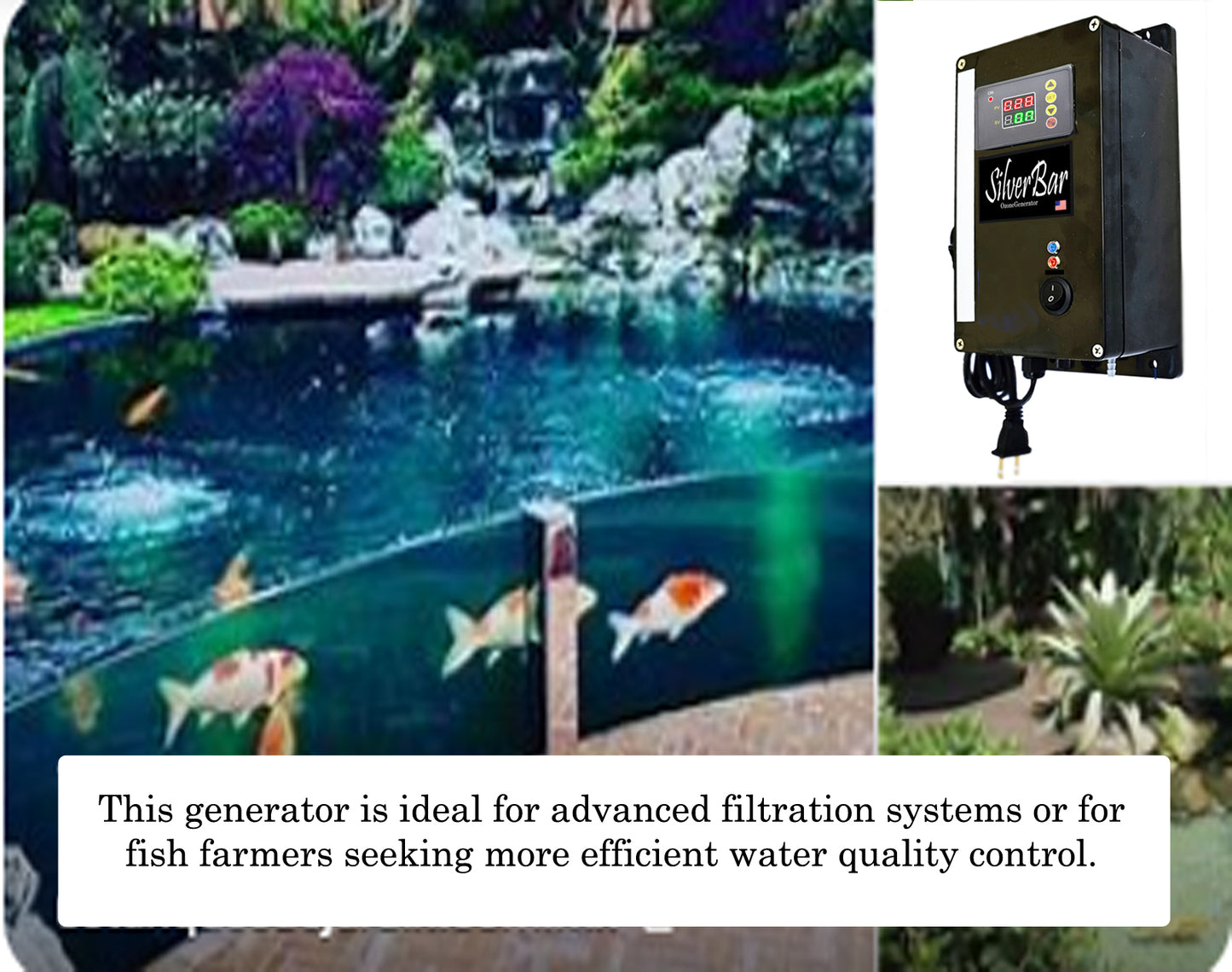 Aquarium Ozone Generator, Fish Ponds,1000 mg/h, Ideal for Fish Tank, Algae Control and Improving Water Quality