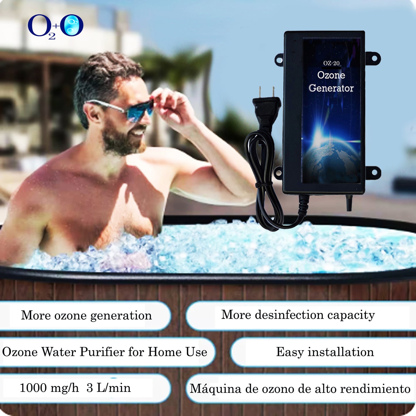 OZ-2 Cold Plunge Ozone Generator | 1000 mg/h | 110V & 220V