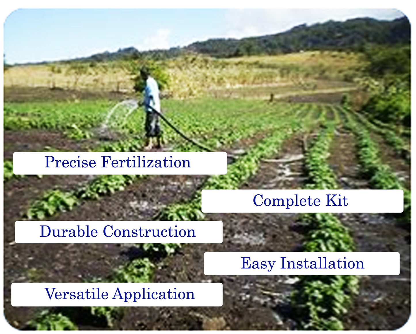 Venturi with Bypass and 1/2" Flow Regulation Valve for Irrigation Systems and Gardens.