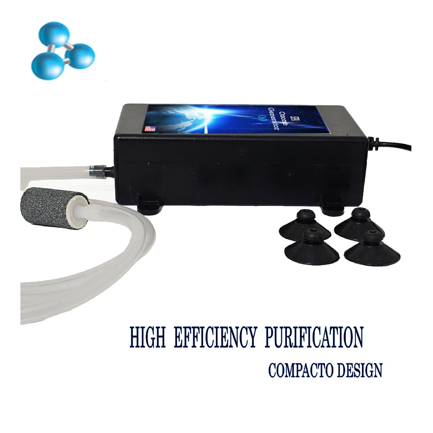 Portable Ozone Generator for air and water purification. 1000 mg/h