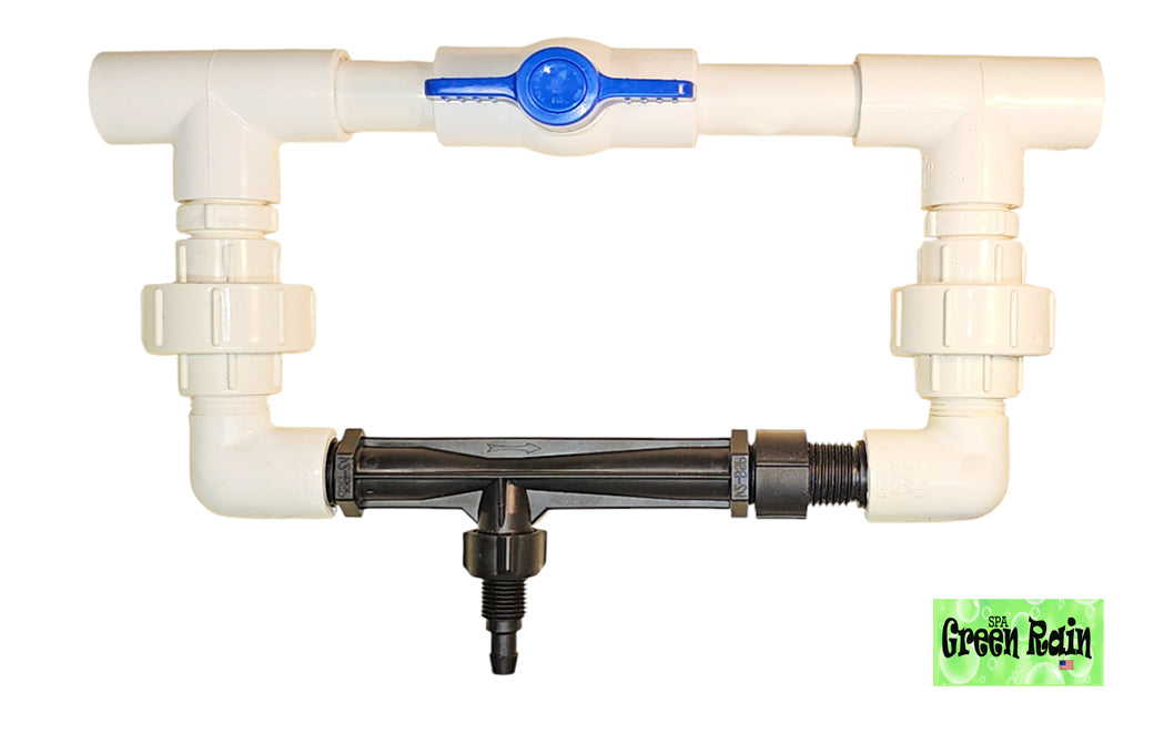 Venturi with Bypass and 1/2" Flow Regulation Valve for Irrigation Systems and Gardens.