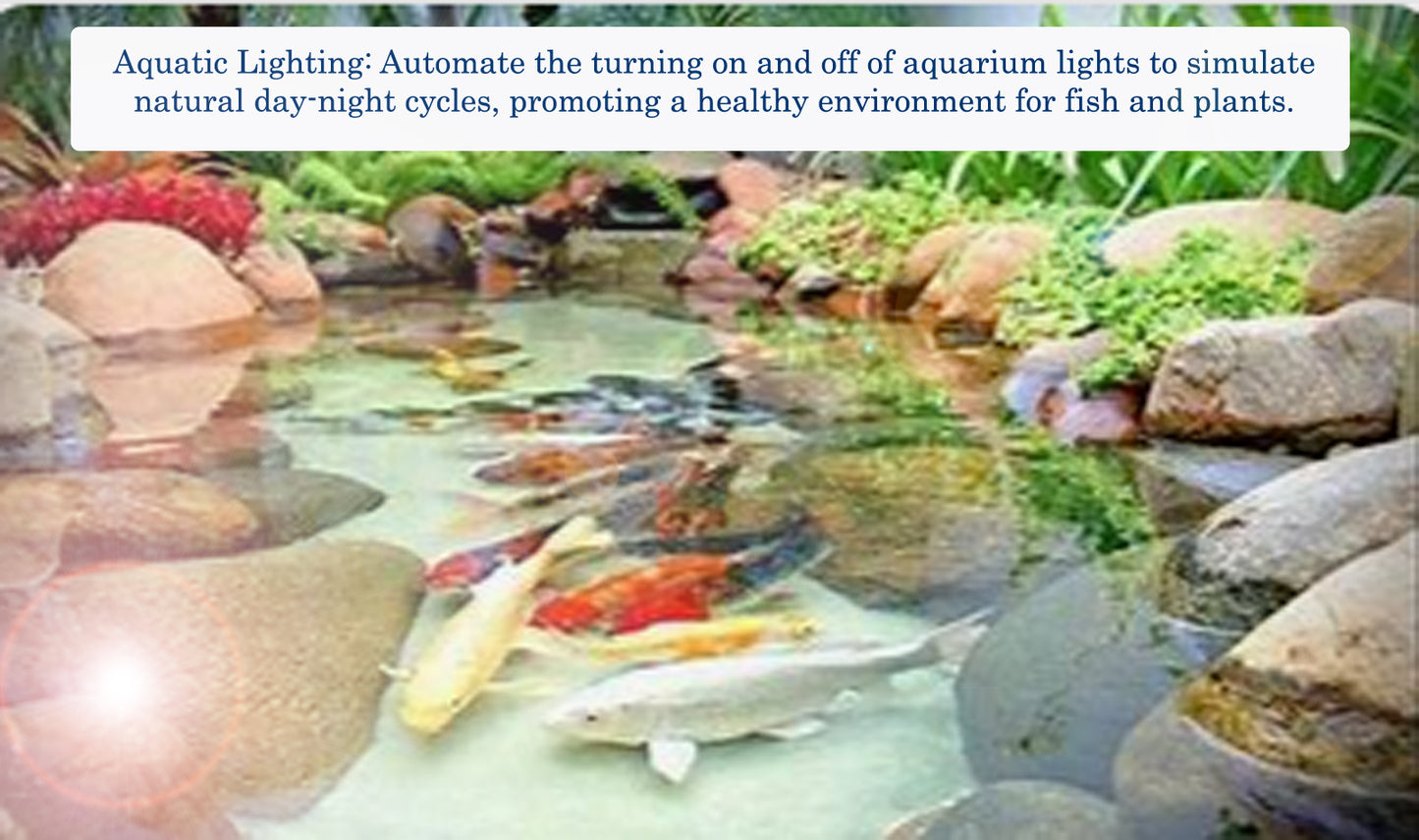 Programmable Digital Timer for Aquariums and Fishponds - Precise Control of Ozone Injection, Filtration and Water Pumps.