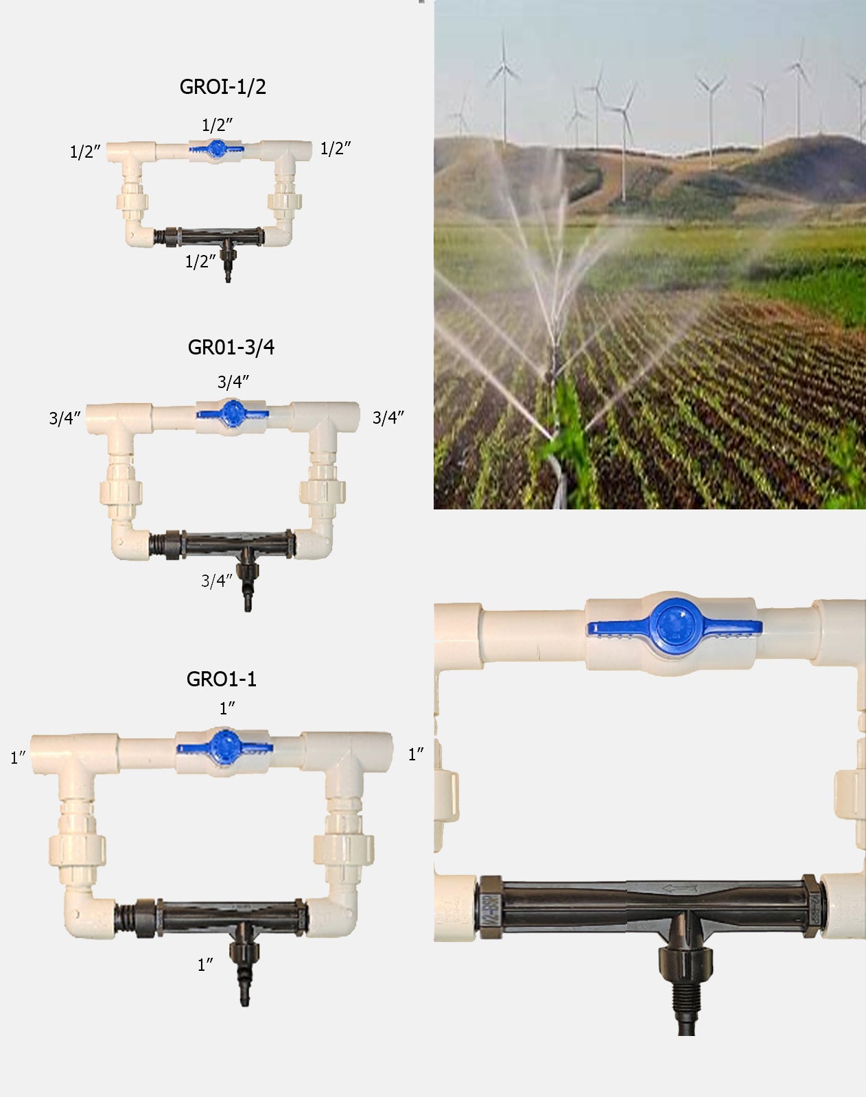 Fertilizer Injection System with Venturi and PVC Manifold (1/2", 3/4", 1") with Regulating Valve, Filter and Silicone Tube – Fertilizer Injector