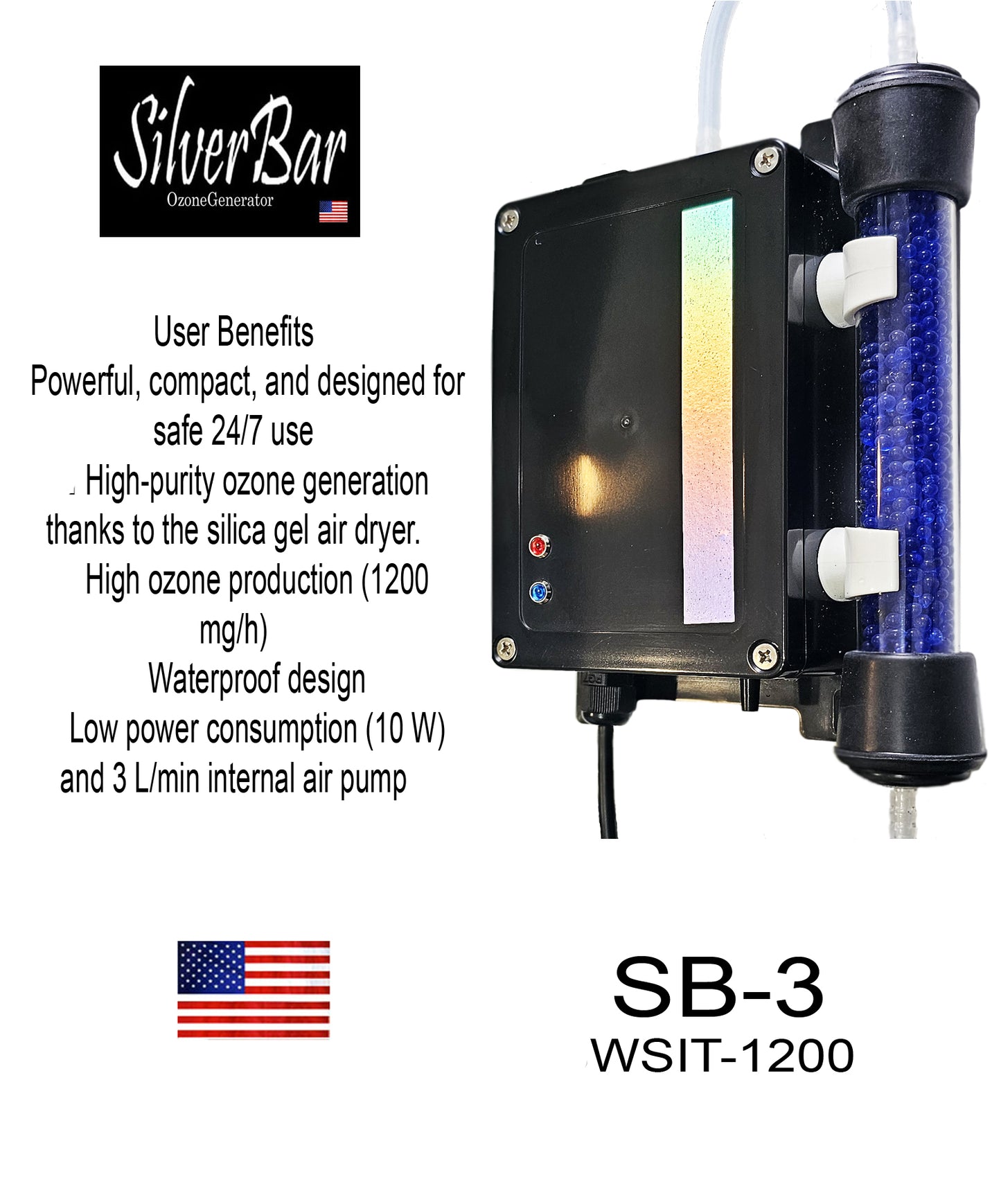 OZONE MACHINE Water, For Outdoor Use, Continuous use 24/7, Waterproof. SB-3WSIT