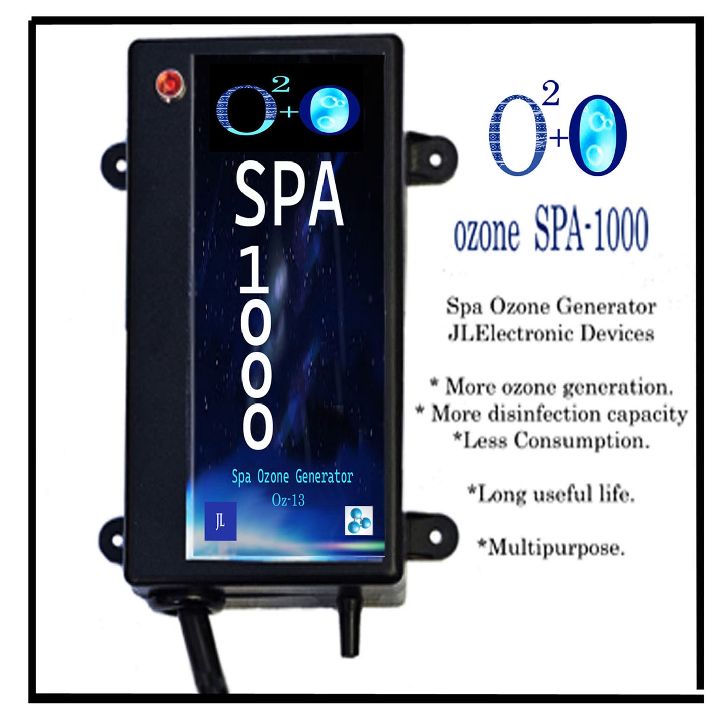 SPA OZONE GENERATOR for Air, Water and Oil Ozonation Purification. |SPA-1000| Commercial Machine Industrial Pro Air Water Purifier Ozonator, OZ-23