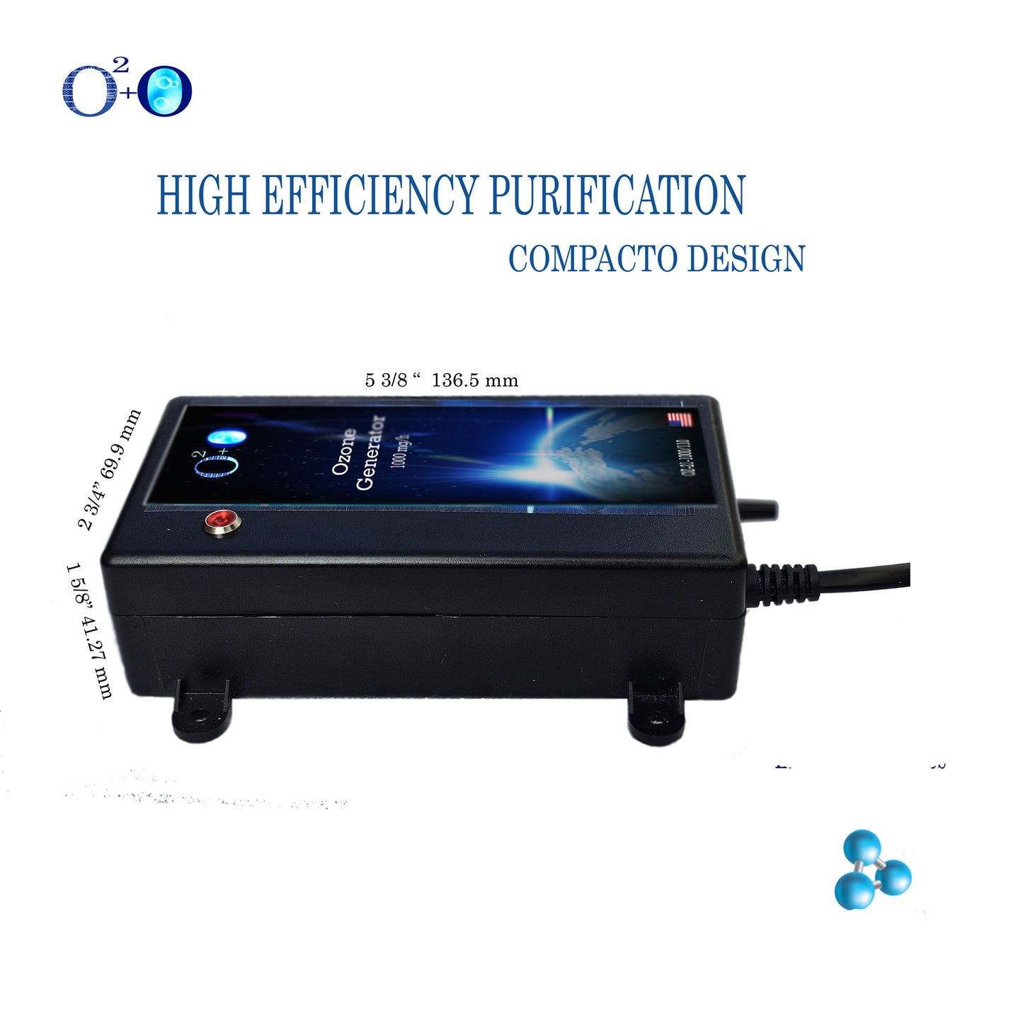 SPA OZONE GENERATOR for Air, Water and Oil Ozonation Purification. |SPA-1000| Commercial Machine Industrial Pro Air Water Purifier Ozonator, OZ-23